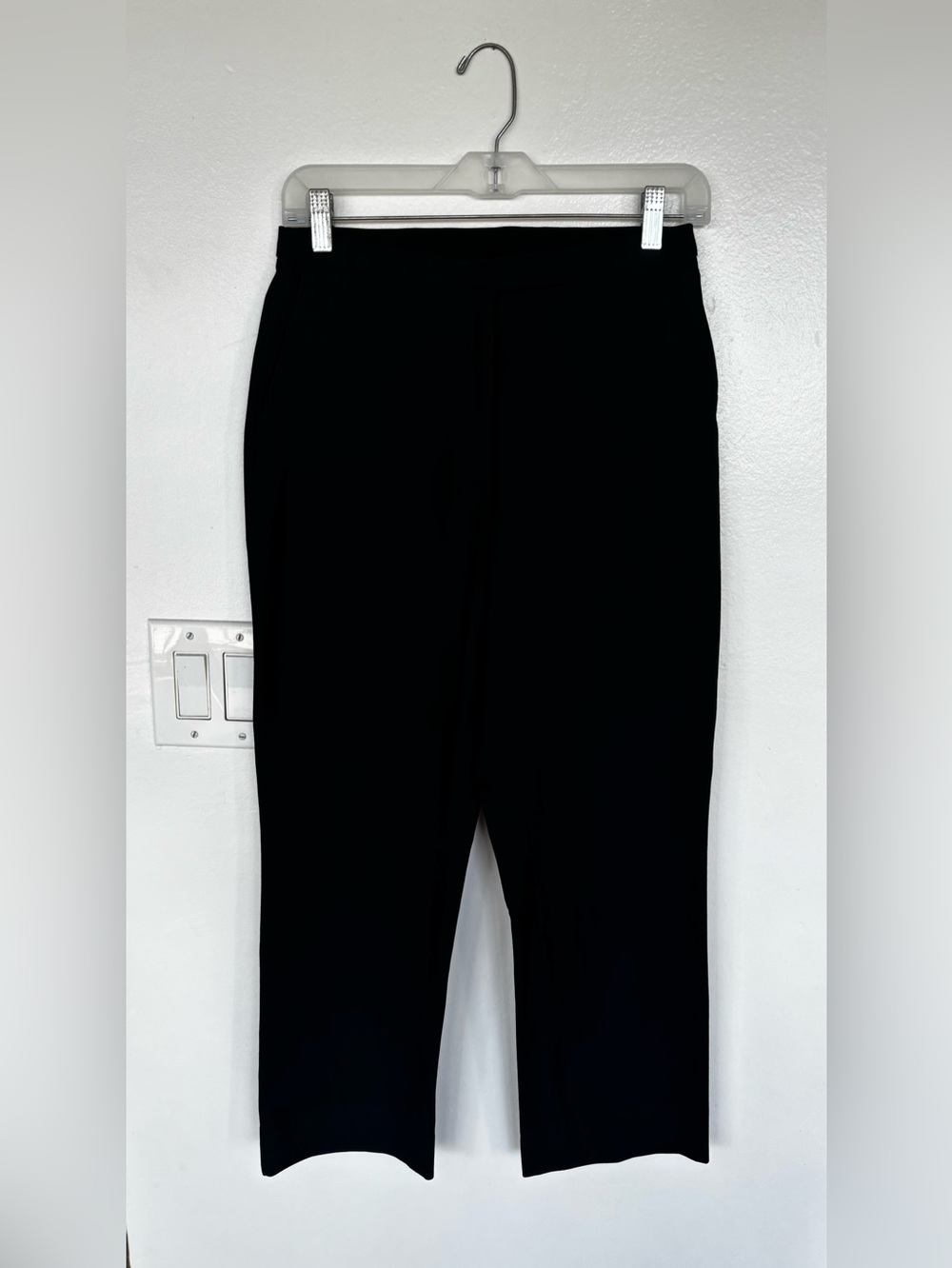 Calvin Klein Black Straight Leg Cropped Pants